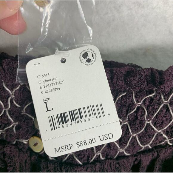 Free People Rule The World Sheer Sleep Romper Womens Size Large NWT $88 - Picture 8 of 14